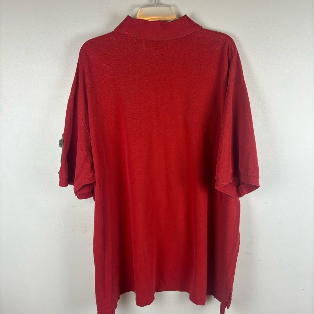 Polo. By Ralph Lauren red polo with Flag/stencil/distress-BIG Men’s 3X - Picture 3 of 16